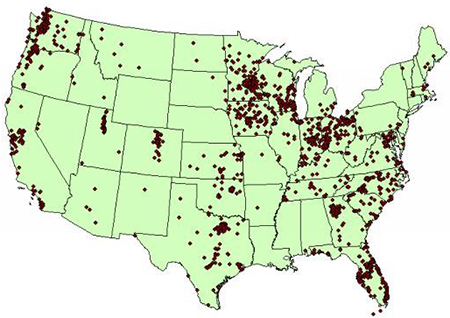 2014 U.S. Stormwater Utilities map